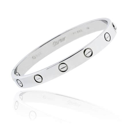 love sterling silver bracelet|cartier silver love bracelet price.